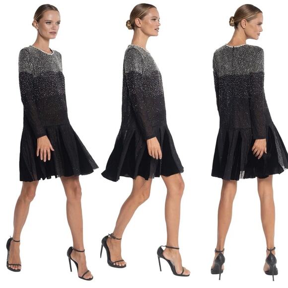 NWT NEW House of Mua Mua Starry Night Sequin Long Sleeve Mini Dress - Picture 1 of 8